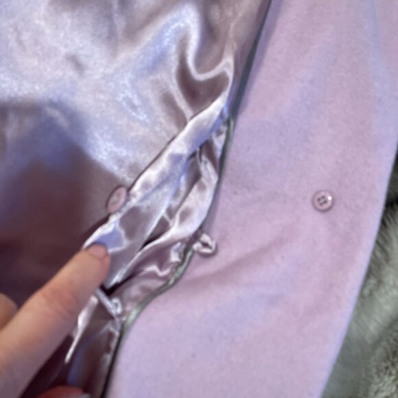Violet Halogen Wool Blend Coat. 1 Button. Small - Picture 7 of 10